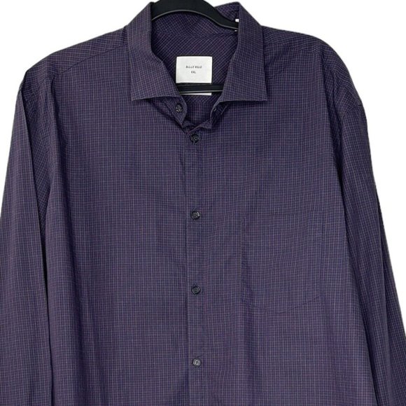 Billy Reid 100% Cotton Button Shirt (Size XXL) Long Sleeve Plaid Standard Fit - Picture 2 of 9